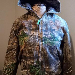 Boys camouflage hooded coat used